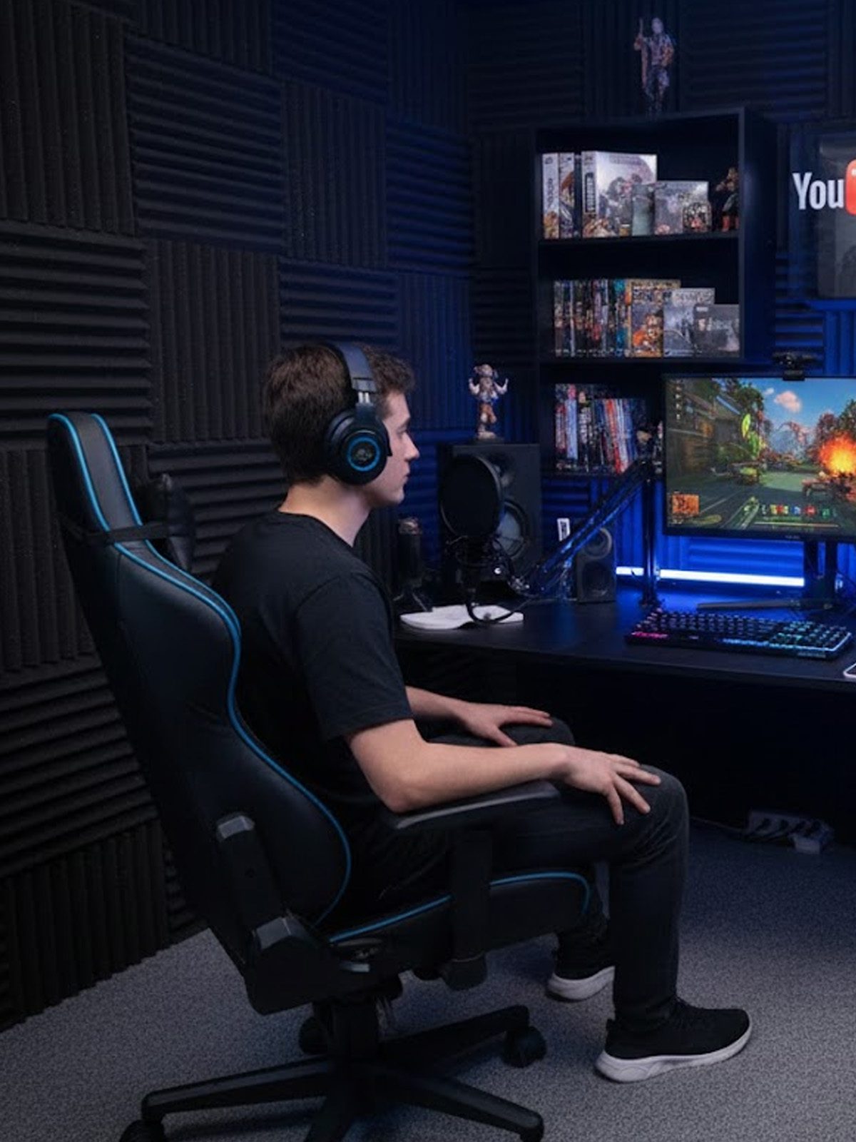 espuma acústica para quarto gamer